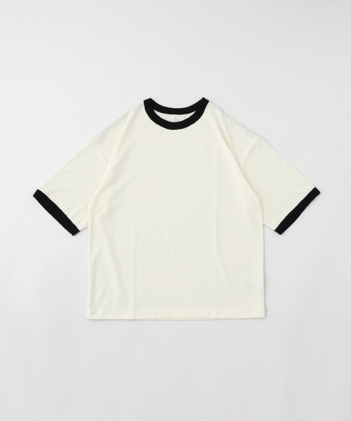 EDIFICE(エディフィス)の「E.Super100'sPLATING RINGER Tシャツ(Tシャツ/カットソー・メンズ・グリーン/ホワイト/パープル・2/3)」の2枚目の写真