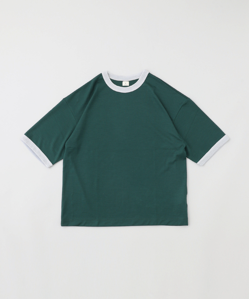 EDIFICE(エディフィス)の「E.Super100'sPLATING RINGER Tシャツ(Tシャツ/カットソー・メンズ・グリーン/ホワイト/パープル・2/3)」の3枚目の写真