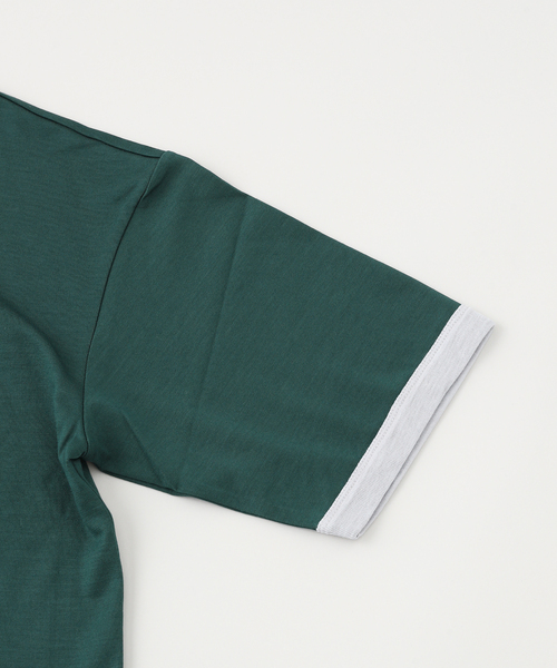 EDIFICE(エディフィス)の「E.Super100'sPLATING RINGER Tシャツ(Tシャツ/カットソー・メンズ・グリーン/ホワイト/パープル・2/3)」の6枚目の写真