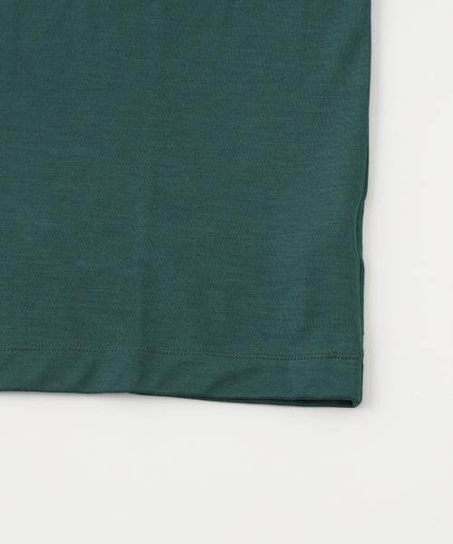 EDIFICE(エディフィス)の「E.Super100'sPLATING RINGER Tシャツ(Tシャツ/カットソー・メンズ・グリーン/ホワイト/パープル・2/3)」の7枚目の写真