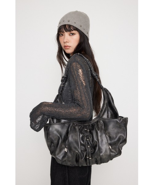 LAGUA GEM（ラグアジェム）の「DROP STRING ROUND バッグ（ショルダーバッグ・レディース・ブラック/ブラウン・FREE）」の9枚目の写真