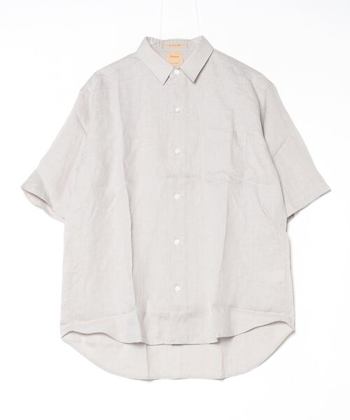 Sanca（サンカ）の「【Sanca】サンカ / JAPAN LINEN MINI REGULAR S/SLEEVE（シャツ/ブラウス・メンズ・ピンク/ネイビー/シルバー/ブラウン・3/2/1）」の4枚目の写真