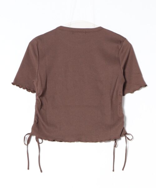 GORGE(ゴージ)の「《クマプリント×ドロスト》レディース クロップドTシャツ サイド絞りトップス 春夏秋(Tシャツ/カットソー・レディース・ブラウン/ブラック/オフホワイト・F)」の16枚目の写真