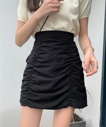 VIBGYOR（ヴィブジョー）の「[NARULA/ナルラ]ギャザーデザイン ショートスカート(CZ)（スカート）」