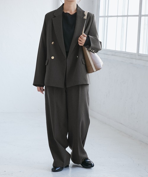 ROPE' PICNIC(ロペピクニック)の「【低身長・小柄さんサイズ】レディハンサムシリーズ ウールライク金ボタンジャケット(半裏地)(テーラードジャケット・レディース・ブラック系その他/ベージュ系その他2/ネイビー/グレー/ライトグレー・FREE)」の7枚目の写真