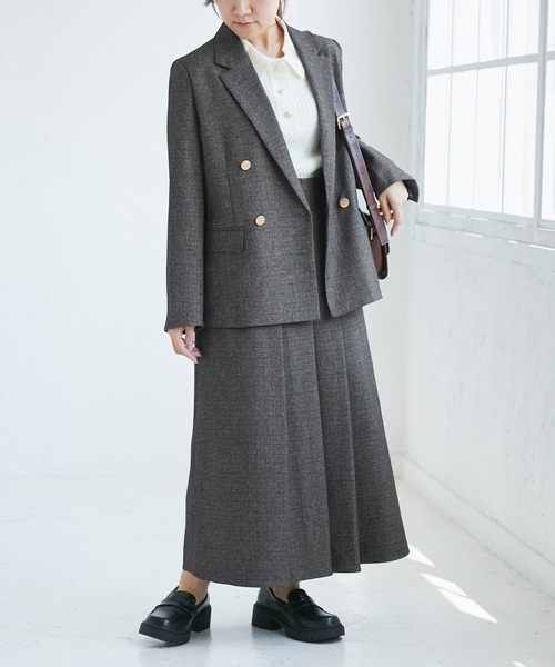 ROPE' PICNIC(ロペピクニック)の「【低身長・小柄さんサイズ】レディハンサムシリーズ ウールライク金ボタンジャケット(半裏地)(テーラードジャケット・レディース・ブラック系その他/ベージュ系その他2/ネイビー/グレー/ライトグレー・FREE)」の17枚目の写真