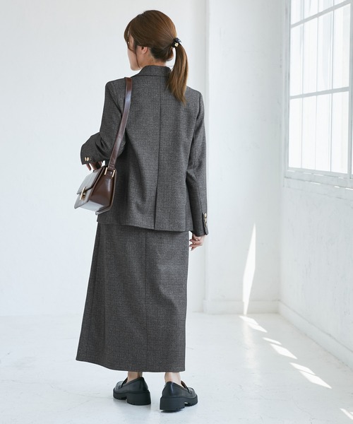 ROPE' PICNIC(ロペピクニック)の「【低身長・小柄さんサイズ】レディハンサムシリーズ ウールライク金ボタンジャケット(半裏地)(テーラードジャケット・レディース・ブラック系その他/ベージュ系その他2/ネイビー/グレー/ライトグレー・FREE)」の18枚目の写真