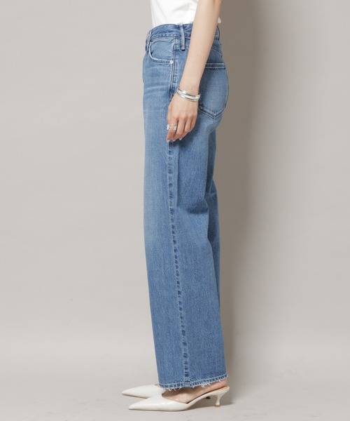 upper hights/THE NIECE MID-RISE ブルー（デニムパンツ