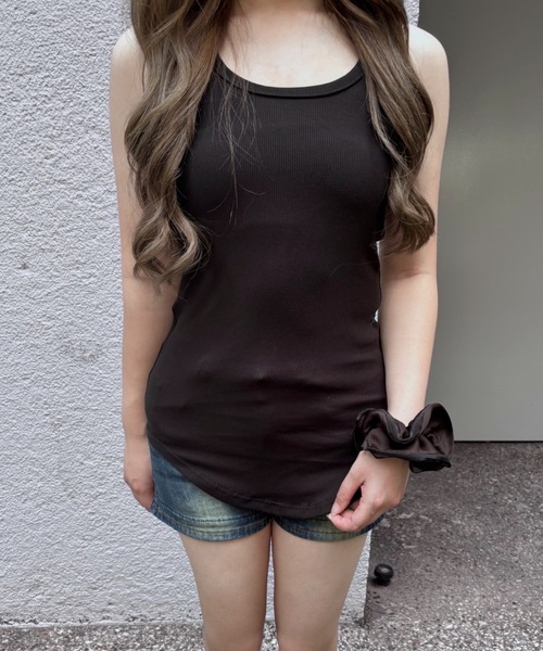 tinkerend(ティンカーエンド)の「Layered Cami Vest / レイヤードキャミベスト(タンクトップ・レディース・ホワイト/ブラック・FREE)」の19枚目の写真