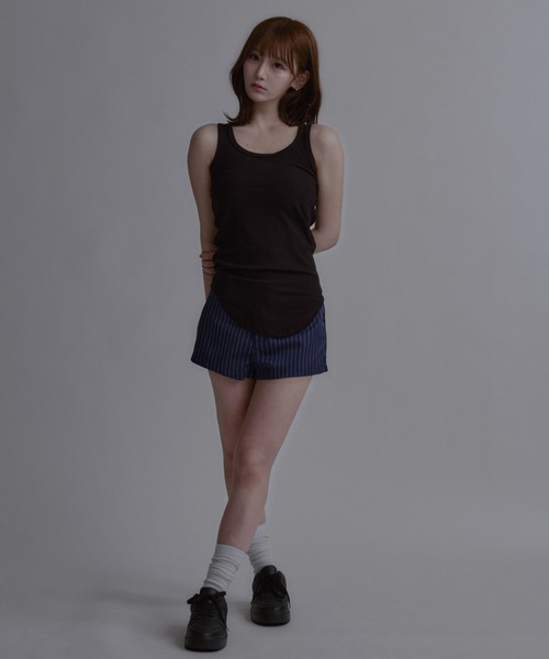 tinkerend(ティンカーエンド)の「Layered Cami Vest / レイヤードキャミベスト(タンクトップ・レディース・ホワイト/ブラック・FREE)」の13枚目の写真