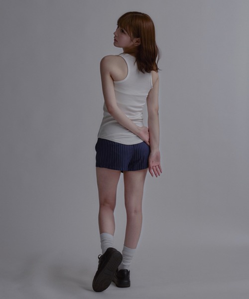 tinkerend(ティンカーエンド)の「Layered Cami Vest / レイヤードキャミベスト(タンクトップ・レディース・ホワイト/ブラック・FREE)」の8枚目の写真