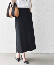 リネン スカート ブラック イナ リネンスカート ロング ナチュラル服 麻 春 レディース
