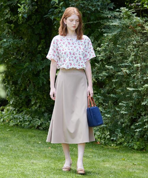 LAURA ASHLEY(ローラアシュレイ)の「【STORY掲載!/ストレッチ/毛羽立ちにくい】サイロドライギャバ スカート(スカート・レディース・チャコールグレー/ベージュ・38/40)」の1枚目の写真