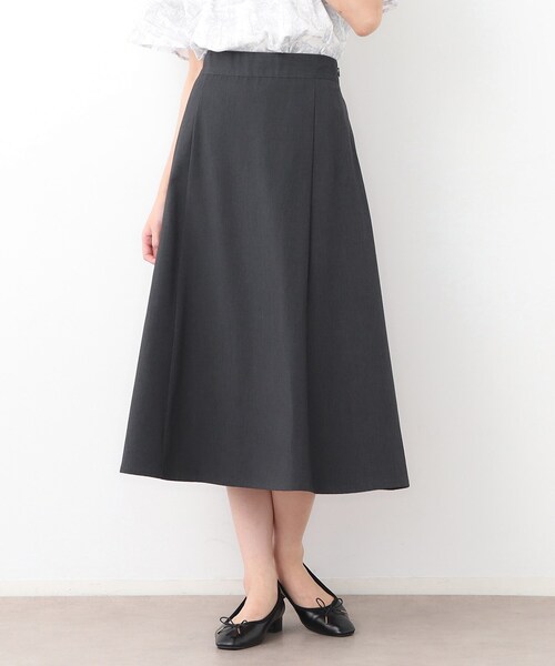LAURA ASHLEY(ローラアシュレイ)の「【STORY掲載!/ストレッチ/毛羽立ちにくい】サイロドライギャバ スカート(スカート・レディース・チャコールグレー/ベージュ・38/40)」の3枚目の写真
