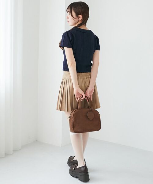 MAJESTIC LEGON（マジェスティックレゴン）の「襟付き透かし柄カーディガン（その他トップス・レディース・グレー/アイボリー/ネイビー/ピンク・MEDIUM）」の8枚目の写真