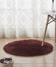 CERCA（チェルカ）の「Ein/フェイクファー ラウンド ミニ マット（ラグ/マット）」