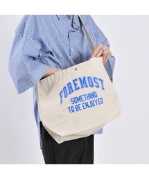 MODISH GAZE（モディシュガゼ）の「【MODISH GAZE】カレッジロゴ キャンバス2WAYトートバッグ（トートバッグ）」