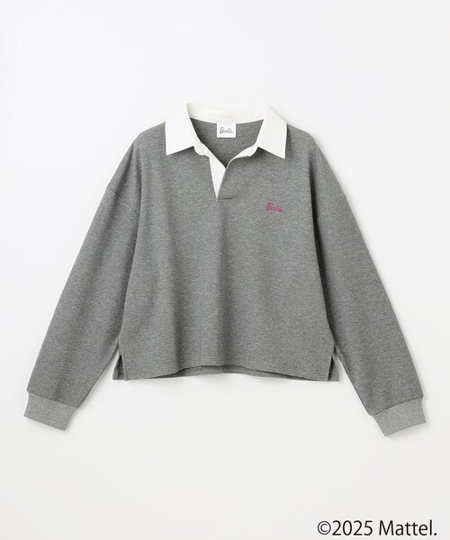 ANY(エニィ)の「【Barbie(TM)】ラガーシャツ(Tシャツ/カットソー・レディース・ネイビー系1/グレー系・F)」の1枚目の写真
