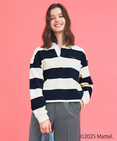 トップス Barbie Barbie(TM)】ラガーシャツ（Tシャツ/カットソー）｜ANY（エニィ）の