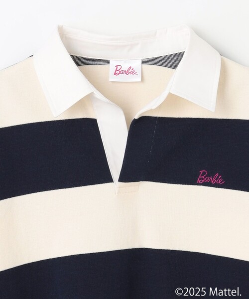 ANY(エニィ)の「【Barbie(TM)】ラガーシャツ(Tシャツ/カットソー・レディース・ネイビー系1/グレー系・F)」の6枚目の写真