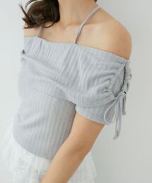 MAJESTIC LEGON | 裾レースオフショルトップス(Tシャツ/カットソー)