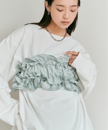 フリル ビスチェ セット ロング Tシャツ / Layered Look: Frill Bustier & Long Sleeve Top