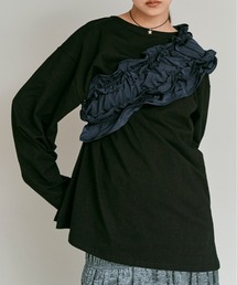 フリル ビスチェ セット ロング Tシャツ / Layered Look: Frill Bustier & Long Sleeve Top