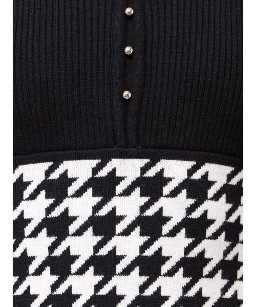 セール】ハウンドトゥースマーメイドニットワンピース（ワンピース