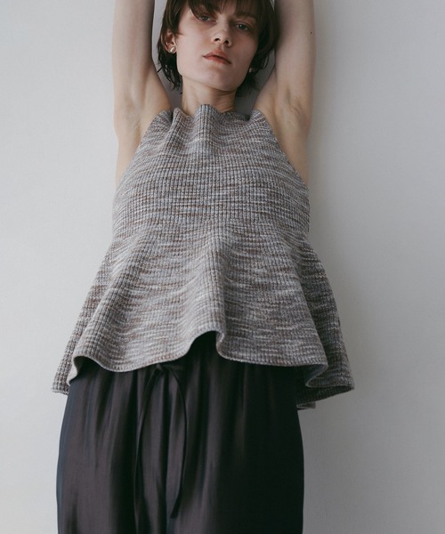 マノフ manof RIB PEPLUM KNIT TOPS RIB PEPLUM KNIT TOPS｜TOPS(トップス)｜MANOF OFFICIAL ONLINE