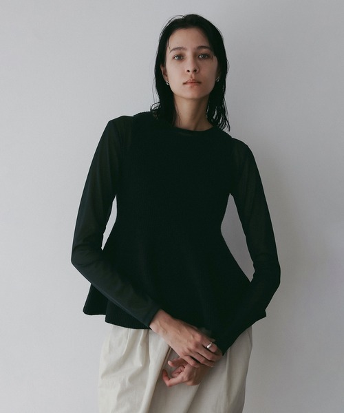 MANOF マノフ トップス MANOF (マノフ) LAYERED KNIT TOPS / レイヤードニットトップス