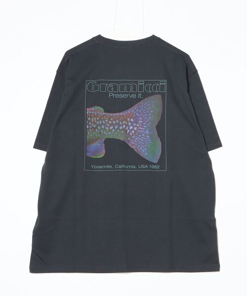 Gramicci（グラミチ）の「TROUTTAIL TEE｜トラウトテイルTシャツ（Tシャツ/カットソー・メンズ・ブラック系その他/ベージュ/ホワイト・S/M/L/XXL/XL）」の9枚目の写真