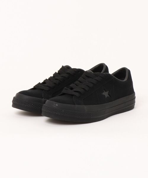 CONVERSE(コンバース)の「CONVERSE コンバース ONE STAR SUEDE ワンスター スエード 33702081 BLACKMONOCHROME(スニーカー・メンズ・ブラック・10h/9h/9/8h/8/7h/7/6h/5h/5/4h/4)」の1枚目の写真