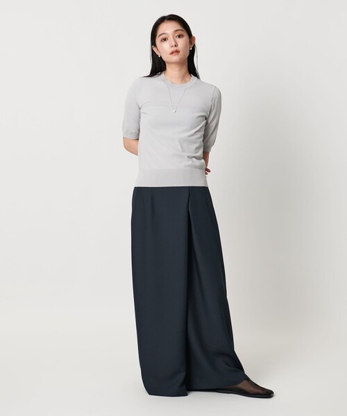 ＜MARW UNITED ARROWS＞タック ロングスカート　ブラック　36 UNITED ARROWS｜<MARW UNITED ARROWS>フロントタック ロング
