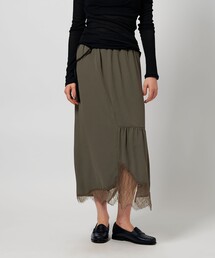 ATTISESSION | ＜ATTISESSION＞レース ドッキング ロングスカート(スカート)