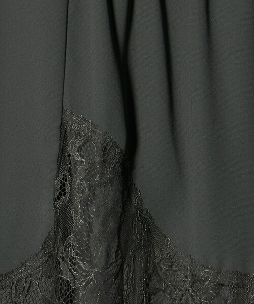 ATTISESSION（アティセッション）の「＜ATTISESSION＞レース ドッキング ロングスカート（スカート・レディース・ダークグレー/ブラック・38/36）」の9枚目の写真