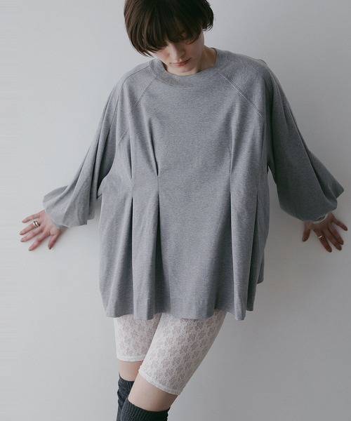WAIST TUCK VOLUME SLEEVE TOPS（スウェット）｜MANOF（マノフ）の