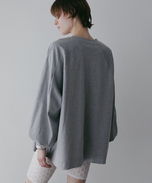 セール】WAIST TUCK VOLUME SLEEVE TOPS（スウェット）｜MANOF（マノフ