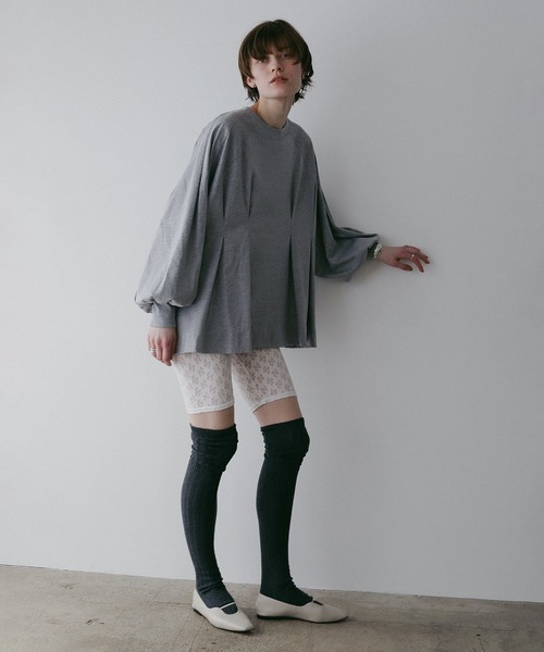 WAIST TUCK VOLUME SLEEVE TOPS（スウェット）｜MANOF（マノフ）の