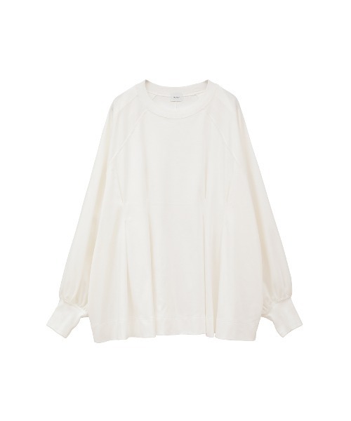 【MANOF】WAIT TUCK VOLUME SLEEVE SWEAT セール】WAIST TUCK VOLUME SLEEVE TOPS（スウェット）｜MANOF（マノフ