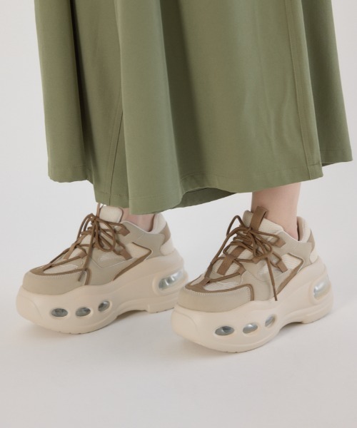 RODEO CROWNS WIDE BOWL(ロデオクラウンズワイドボウル)の「ボリュームソールスニーカー(スニーカー・レディース・ブラック/マルチ/ベージュ系その他・MEDIUM/LARGE)」の14枚目の写真