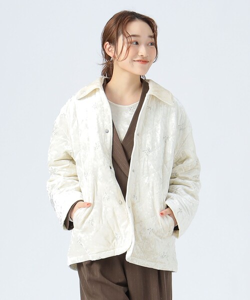 ベロア 刺繍 ブルゾン（ブルゾン）｜BEAMS HEART（ビームスハート）の