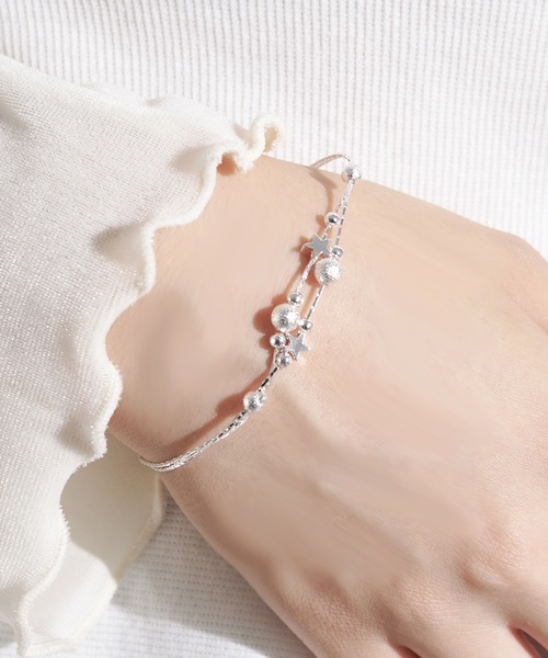 apres jour mignon（アプレジュールミニョン）の「【apresjour mignon×ARIAZ】スターモチーフブレスレット（ブレスレット・レディース・シルバー・ONESIZE）」の3枚目の写真