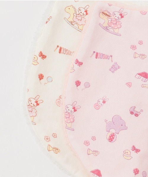 KP（ケーピー）の「mimiちゃん刺しゅう ボアベスト（ベスト・キッズ・ピンク/オフホワイト・FREE）」の7枚目の写真