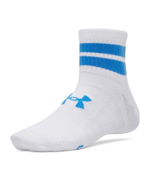 UNDER ARMOUR（アンダーアーマー）の「UAエッセンシャル クオーター ソックス （6足セット）（ライフスタイル/KIDS）（ソックス/靴下・キッズ・ホワイト×グレー・S/XS）」の2枚目の写真