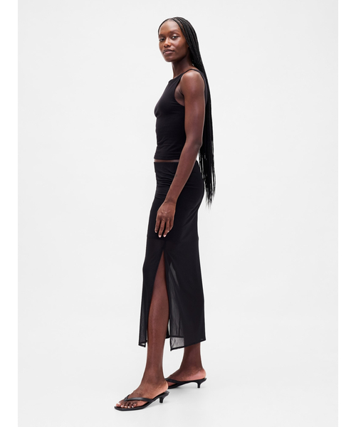 GAP（ギャップ）の「メッシュ ミディスカート（スカート・レディース・ブラック・XS/S/M/L/XXS）」の4枚目の写真