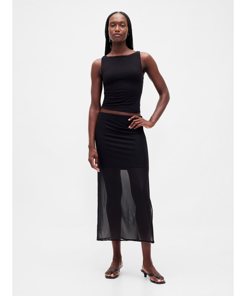 メッシュ ミディスカート（スカート）｜GAP（ギャップ）の