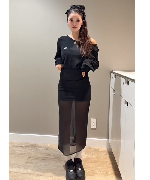 メッシュ ミディスカート（スカート）｜GAP（ギャップ）の