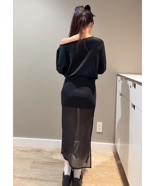 GAP（ギャップ）の「メッシュ ミディスカート（スカート・レディース・ブラック・XS/S/M/L/XXS）」の12枚目の写真