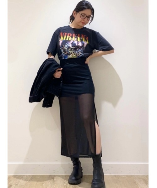 GAP（ギャップ）の「メッシュ ミディスカート（スカート・レディース・ブラック・XS/S/M/L/XXS）」の16枚目の写真