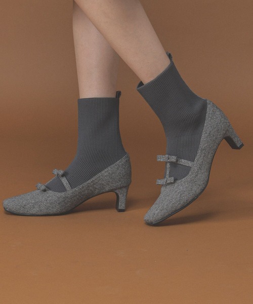 3.3 Field Trip （3.3フィールドトリップ）の「3.3 Field Trip／リボンニットブーツ（ブーツ・レディース・その他1/ブラウン/ブラック・MEDIUM/LARGE/SMALL/X-LARGE）」の3枚目の写真